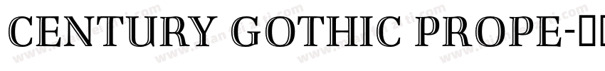 Century Gothic Prope字体转换